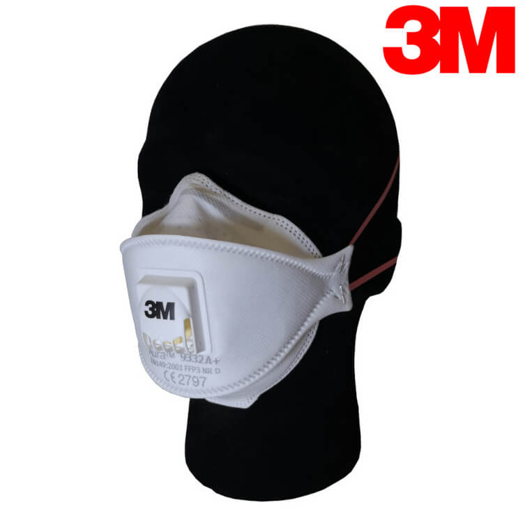 3M Aura 9332A+ FFP3 Valved Respirator Face Mask