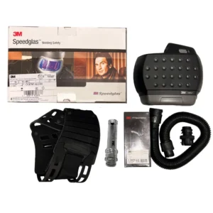 3M Speedglas Adflo Air Respirator System (837731) featuring heavy-duty battery, designed for welding applications, providing reliable respiratory protection and comfort.