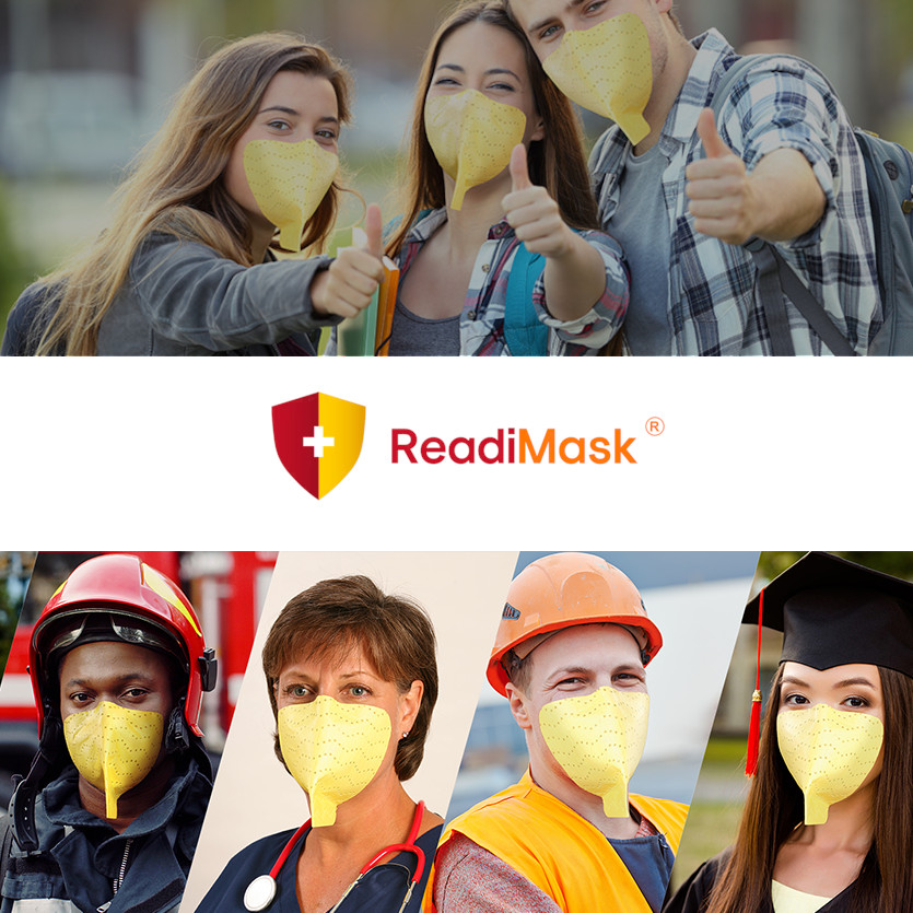 Readimask Strapless N95 Mask Yellow NIOSH Approved - Image 5
